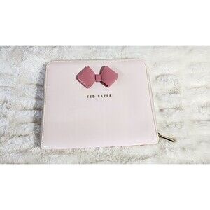 Ted Baker Pink Patent Ipad Tablet E-reader Organizer Sleeve/Case clutch FLAW